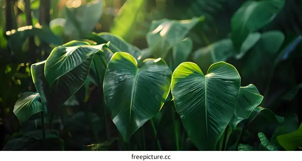 Green Leaves in the Sunshine