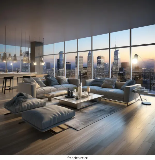 Modern City Apartment Living Room Interior
