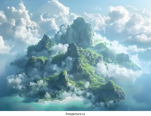 A beautiful floating island