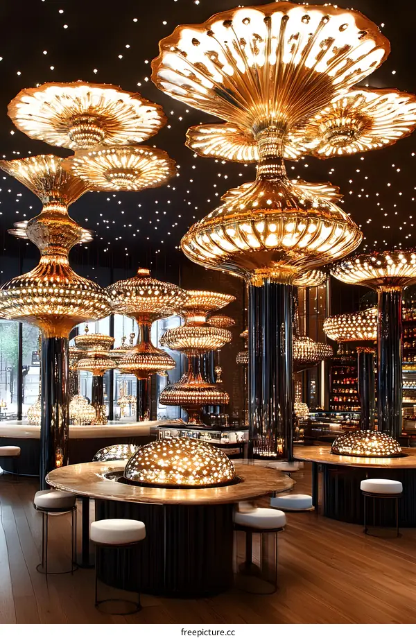 Modern Interior Design with Unique Chandeliers