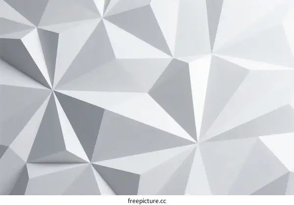 Abstract Geometric Pattern with Triangular Shapes in White and Gray