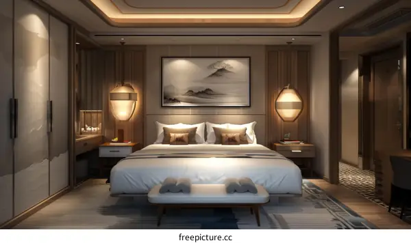 Luxurious and Inviting Hotel Room Interior