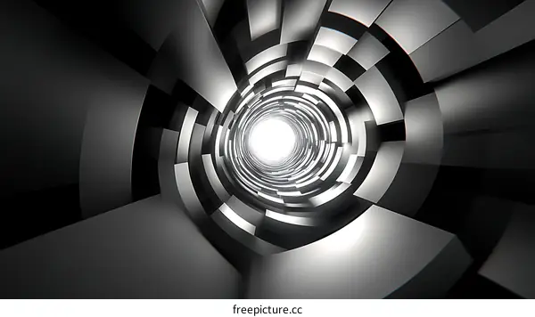 Abstract Futuristic Tunnel Design
