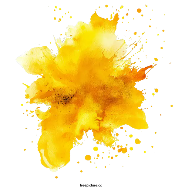 [Transparent Background PNG]Abstract Watercolor Splash Art Design