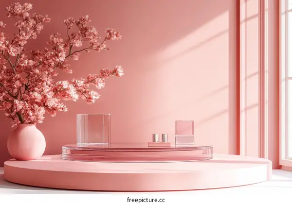 Pink Aesthetic Spring Cherry Blossom Display