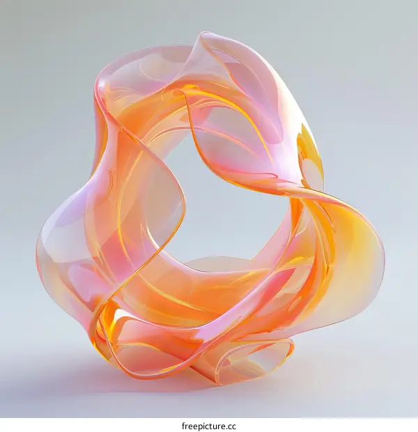 Translucent orange torus illustration