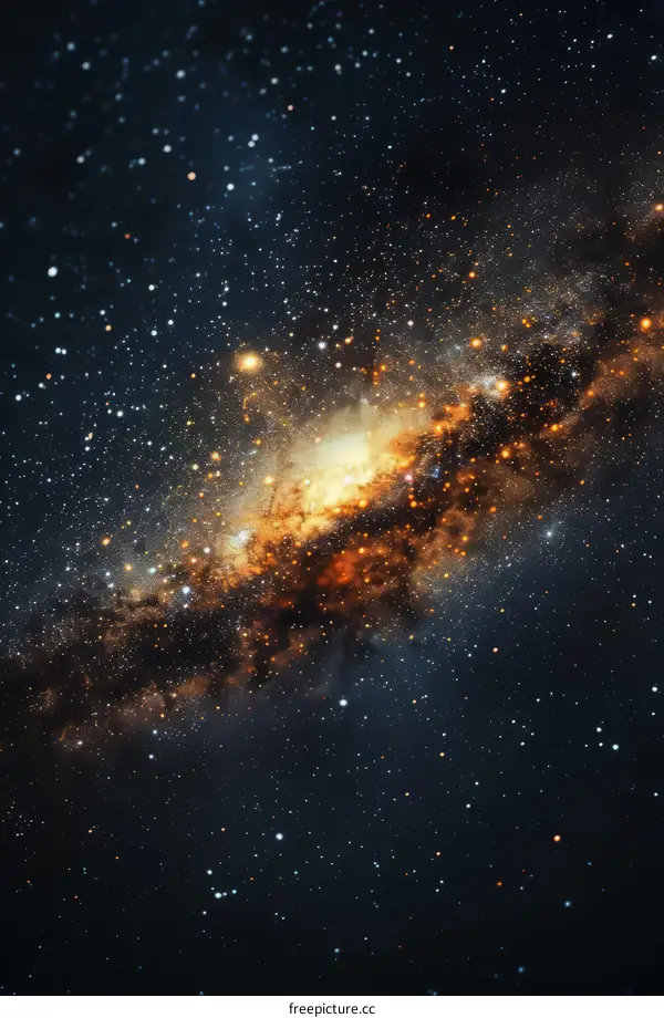 Amazing Space Galaxy With Stars And Nebula