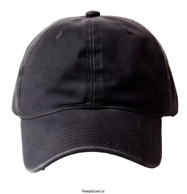 [Transparent Background PNG]Black Baseball Cap Isolated on White Background