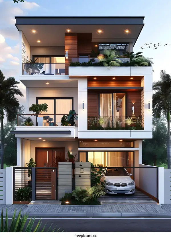 A modern minimalist villa