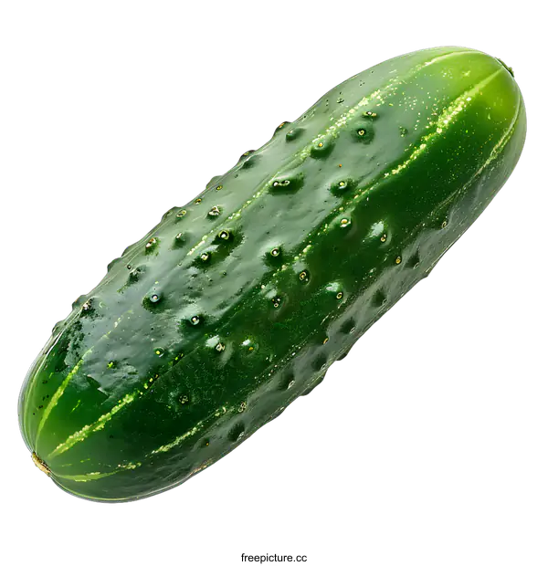 [Transparent Background PNG]Single cucumber on white background