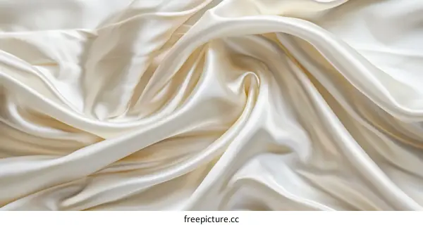 Cream Silk Fabric with Soft Drapes