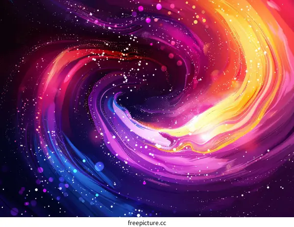 Galactic Panorama of Shimmering Colors