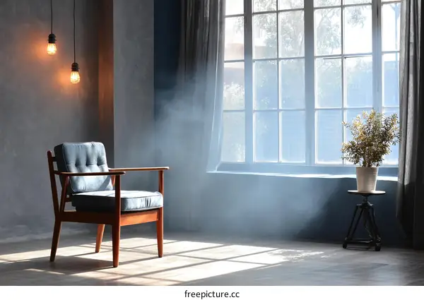 Modern Armchair by the Window with Natural Light