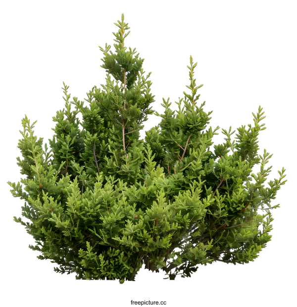 [Transparent Background PNG]Green Bush with White Background