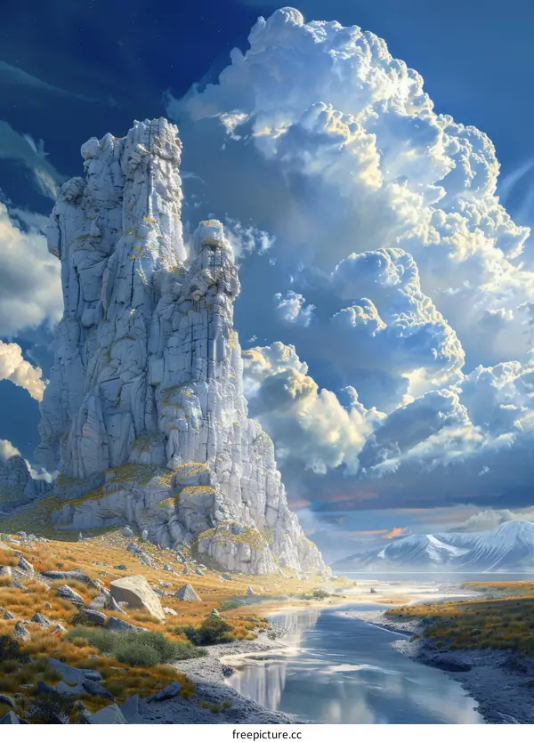 Majestic Mountain Landscape Under Dramatic Sky