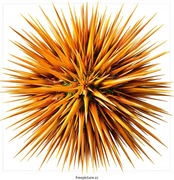 Abstract Spiky Sphere on White Background