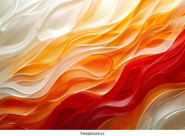 Colorful wavy translucent glass
