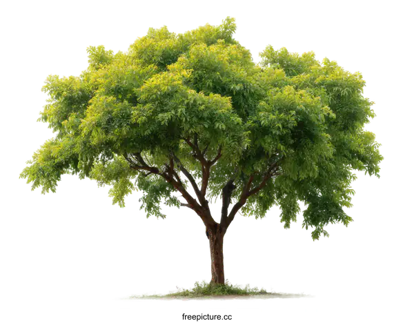 [Transparent Background PNG]Full Green Tree Isolated on White Background