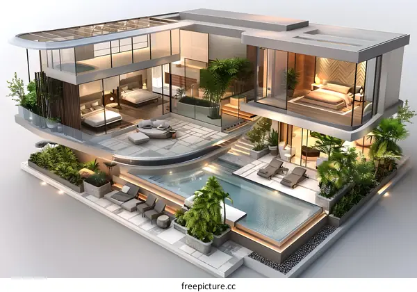 A Modern Villa That Coexists with Nature