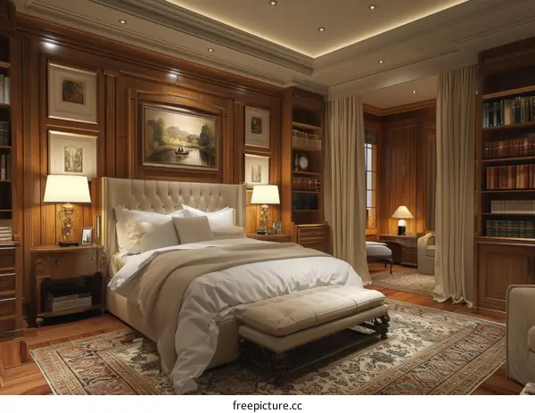 Elegant Wooden Bedroom Interior Design