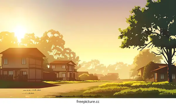 Sunrise Over the Village Homes