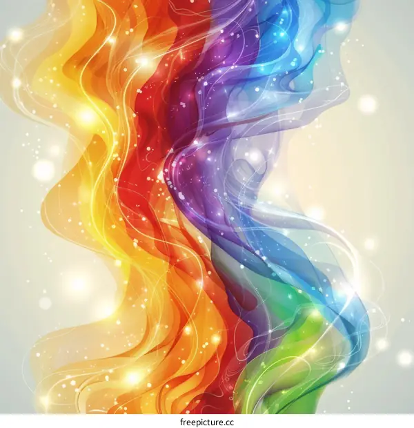 Abstract Colorful Flowing Waves