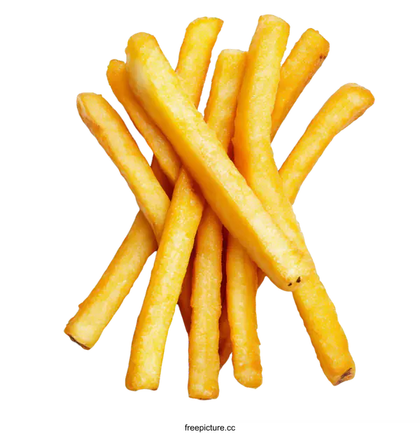 [Transparent Background PNG]Crispy French Fries Close Up