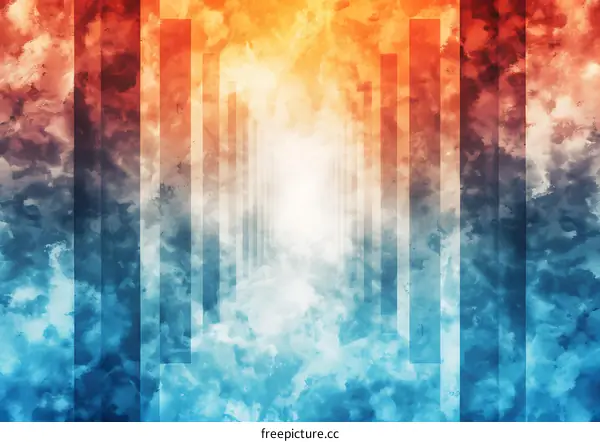 Abstract Watercolor Background With White Light