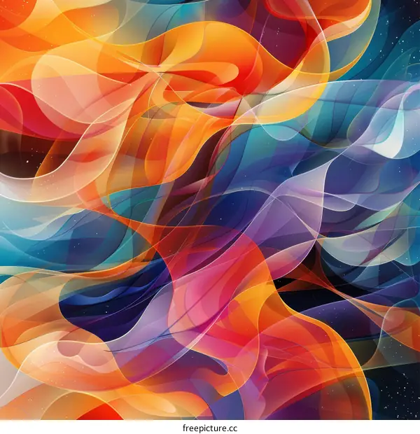 Dynamic and Vibrant Abstract Painting