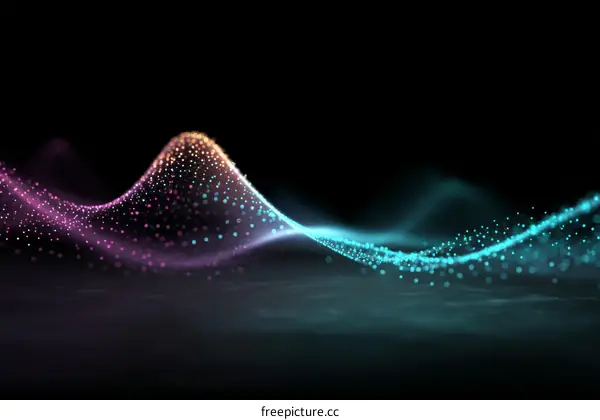 Abstract Colorful Wave Particles Design