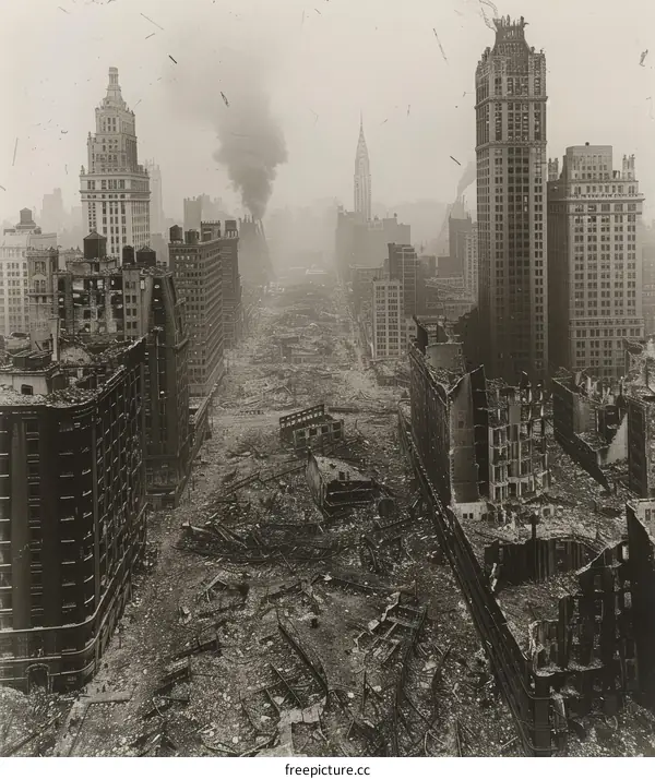 Chicago in Ruins After the Great Fire of 1871