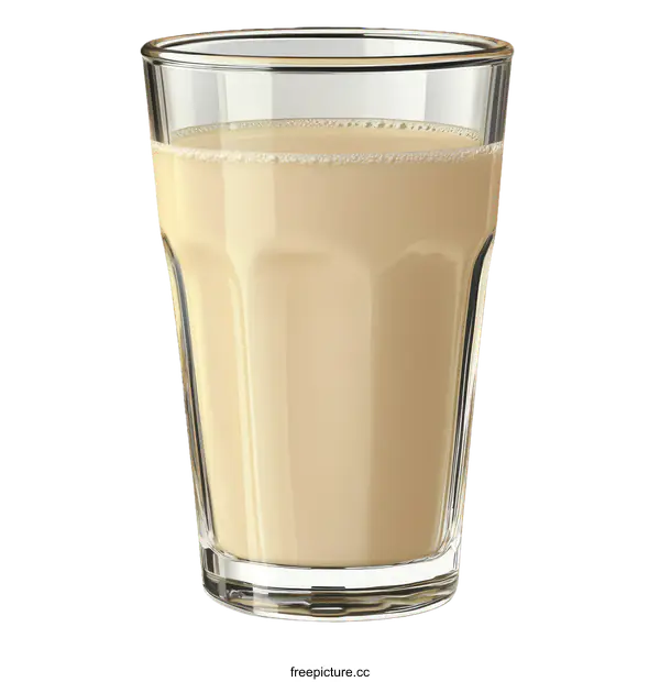 [Transparent Background PNG]Glass of Creamy Drink Illustration