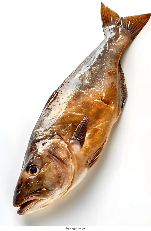 Fresh fish on white background