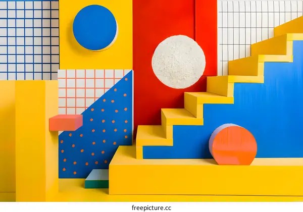 Geometric Shapes Colorful Abstract Background