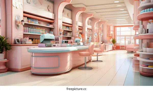 Retro Pharmacy Interior Design