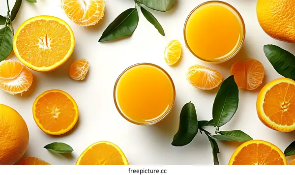 Freshly Squeezed Citrus Fruits and Juices