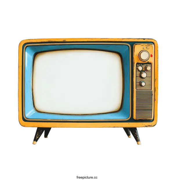 [Transparent Background PNG]Vintage Retro Television Illustration