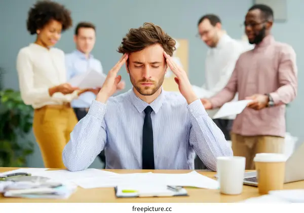 Business Meeting Stressful Situation Office Scene