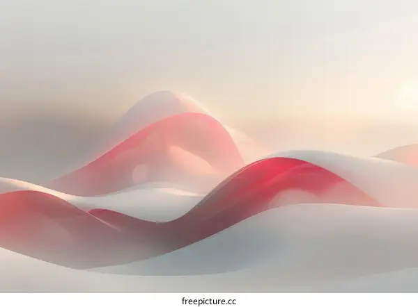 Pink and white abstract waves