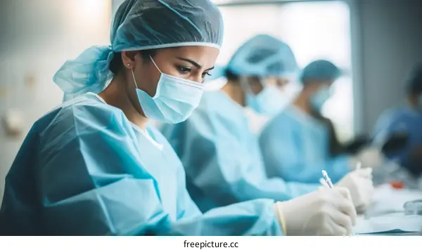 A group of surgeons in the operating room