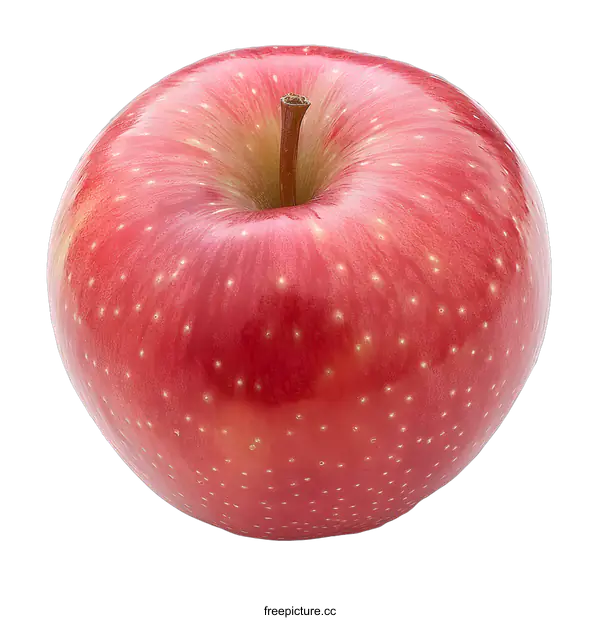 [Transparent Background PNG]Single Red Apple on White Background