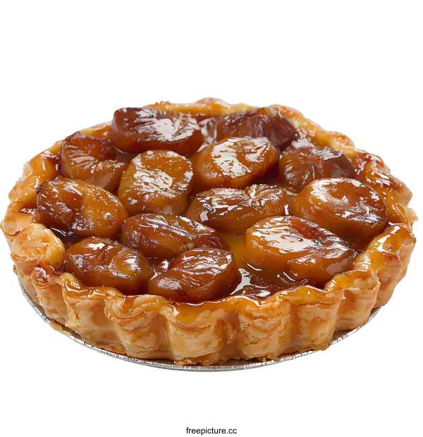 [Transparent Background PNG]A delicious looking fig tart with a buttery crust.