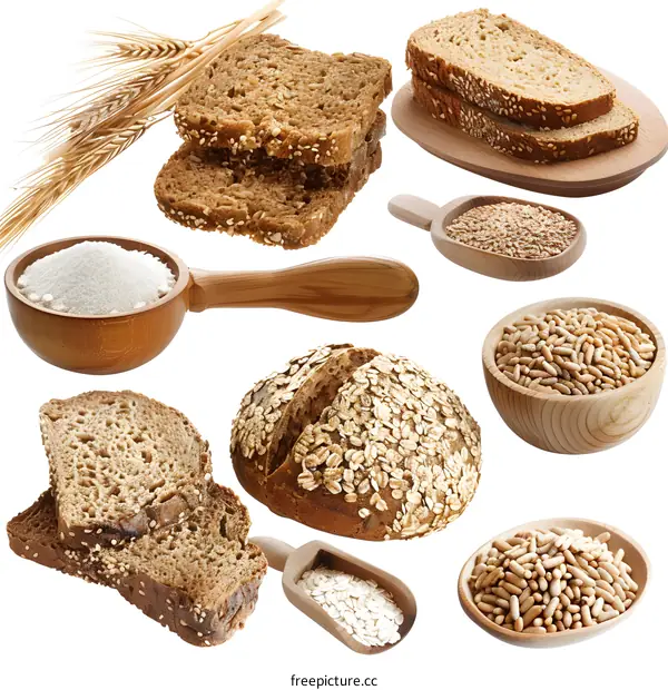 Assortment of Bread and Grain Products