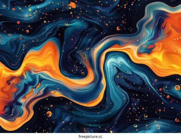 Colorful Abstract Liquid Flow