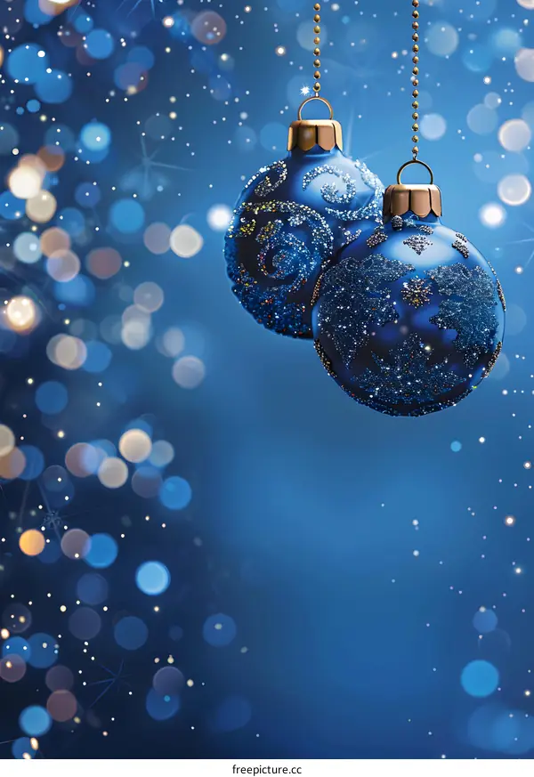 Blue Christmas ornaments