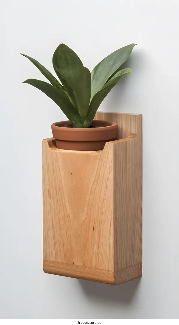 Wooden Wall Mounted Planter for Home Decor