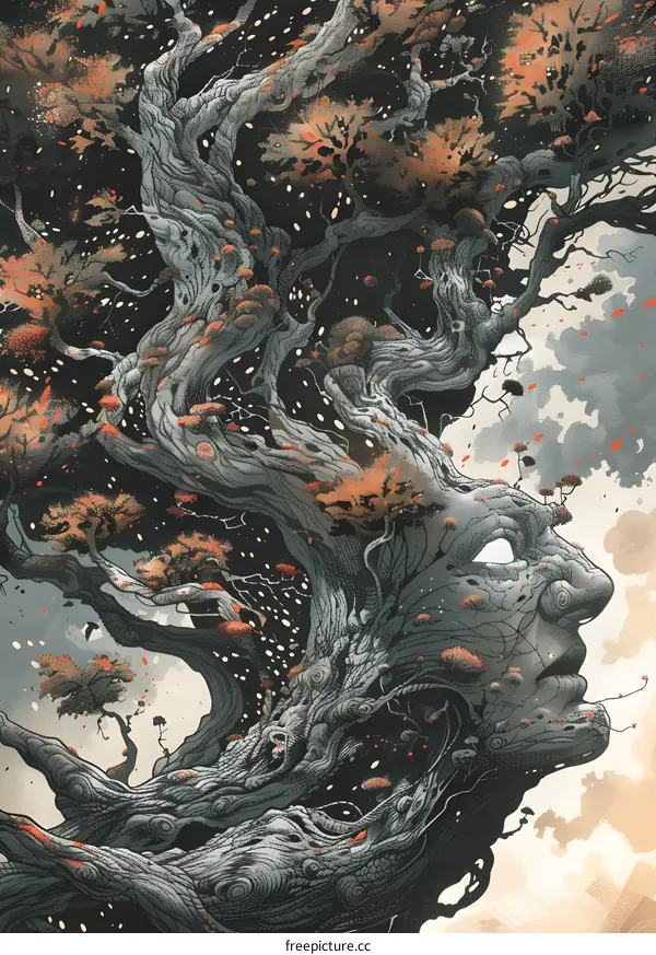 Tree With Face and Branches