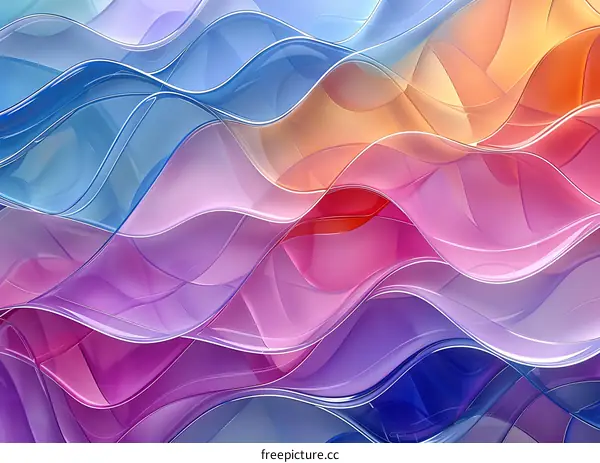Abstract Colorful Waves Background