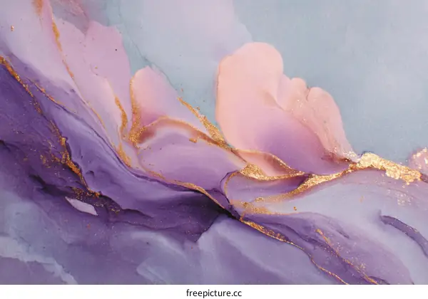 Abstract Purple and Pink Color Painting