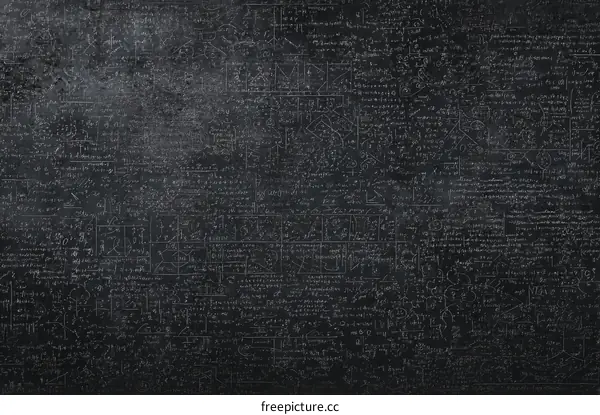 Abstract Blackboard with Math Equations Pattern